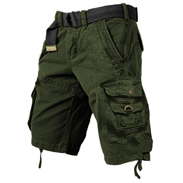 Mens Cargo Shorts Multi Pockets Cargo Shorts - Image 7