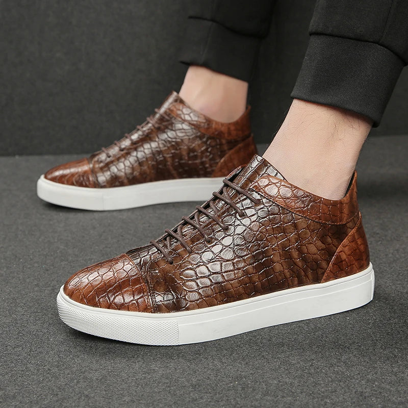 Montreal Croc-Embossed Sneakers - Image 6