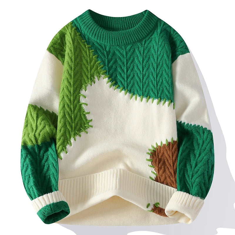 Montreal Patchwork Wool Sweater - Image 4