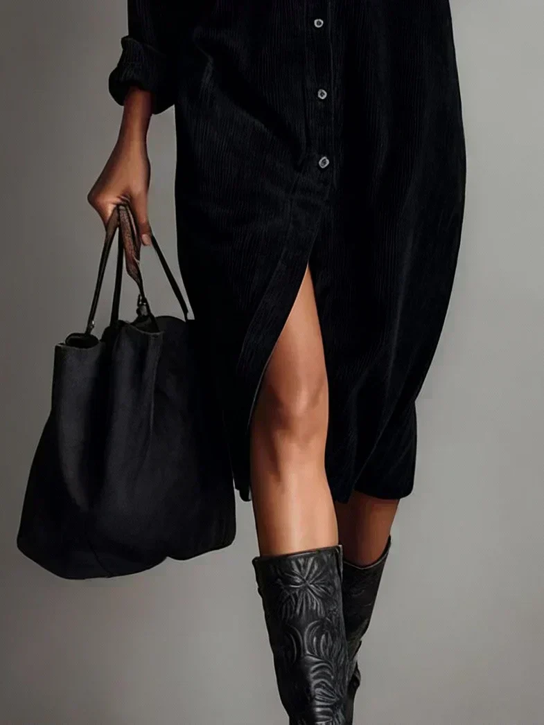 Olivia Langford Corduroy Dress - Image 9