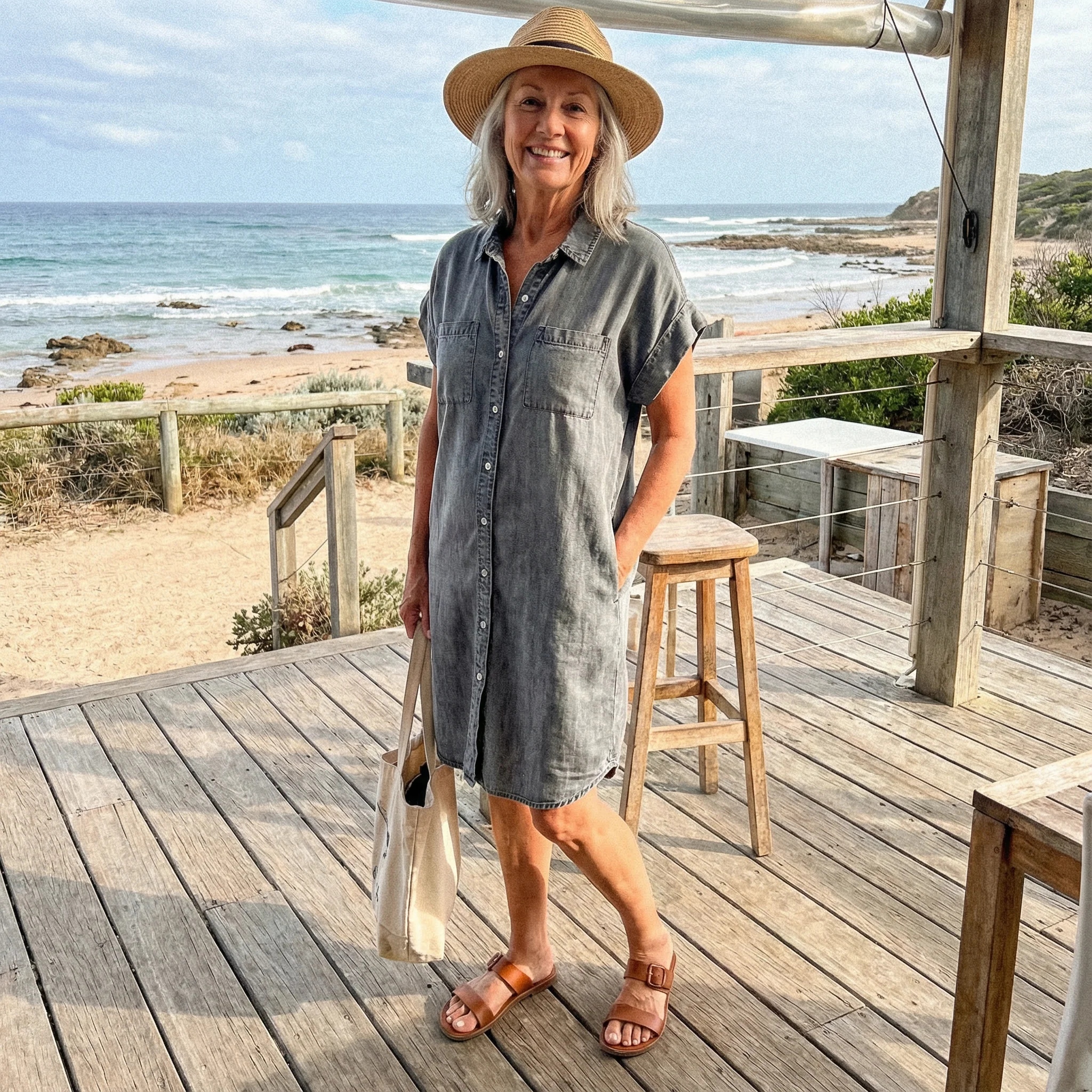 Olivia Rose Denim Shirt Dress - Image 6