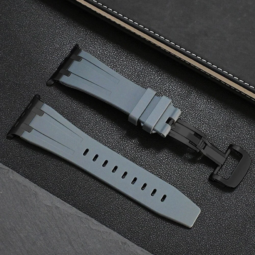 Onyx Titanium Silicone Apple Watch Band - Image 6