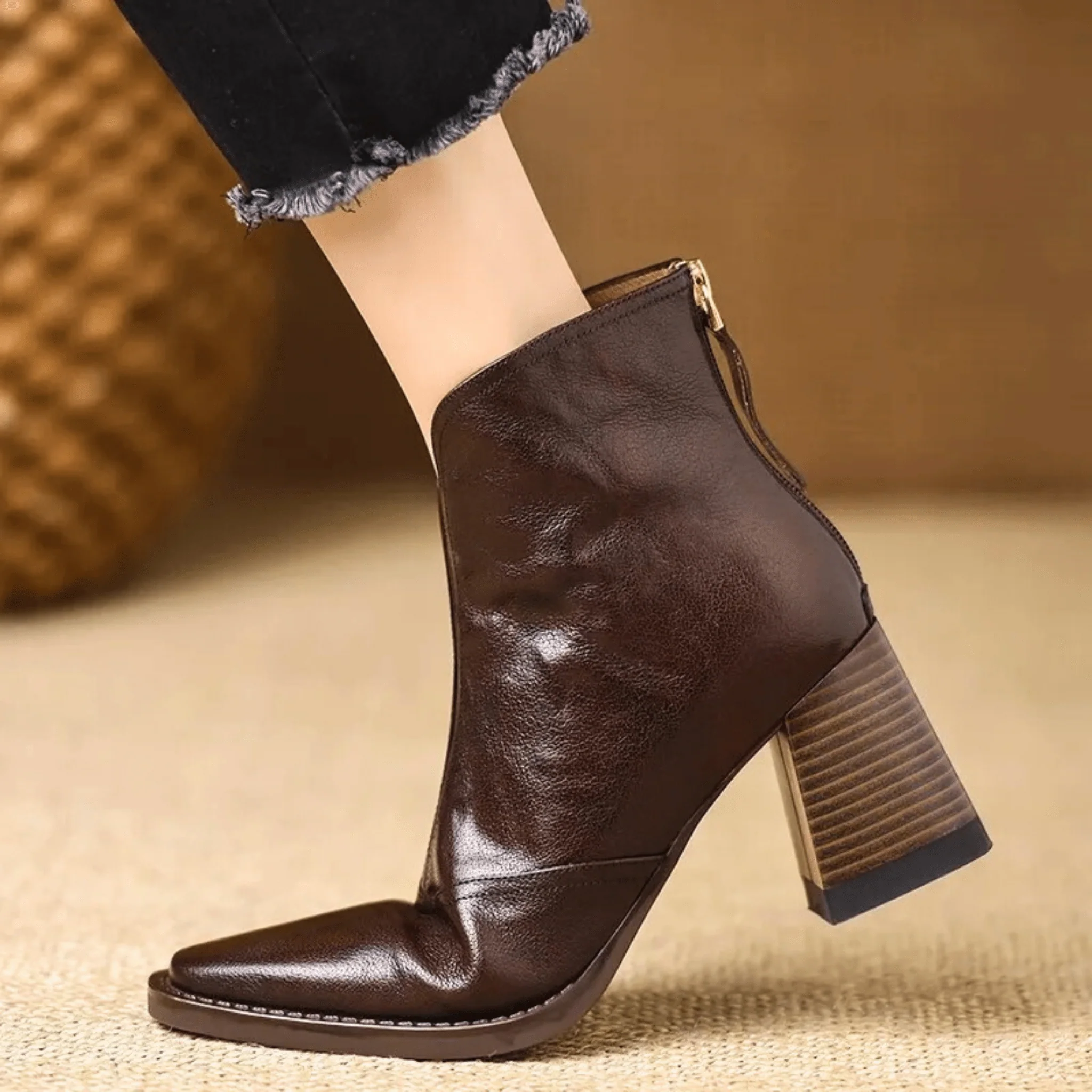Ovelle Leather Ankle Boot - Image 3
