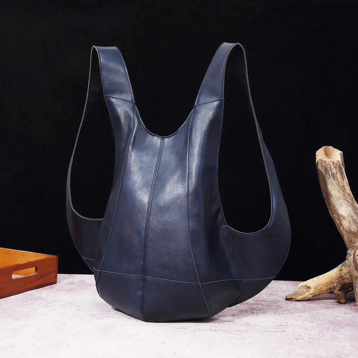 Parla Curve Leather Backpack - Image 6