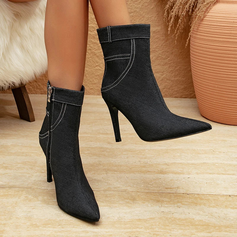 Parla Denim High Heels - Image 3