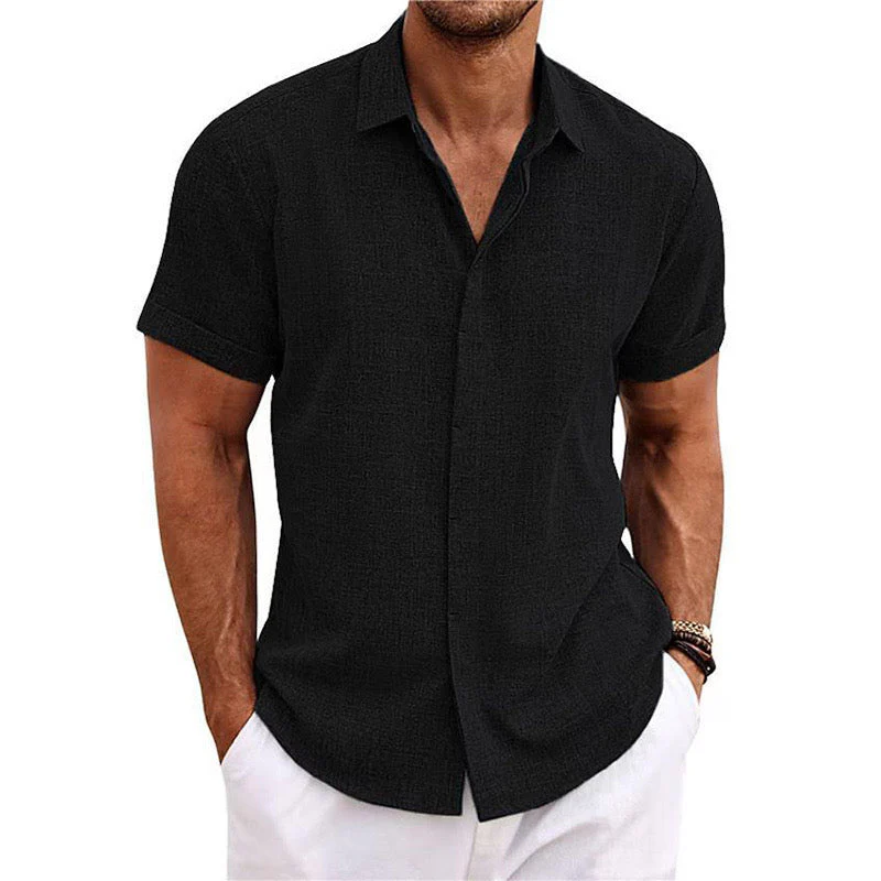 PIETRO Short Sleeve Linen Shirt - Image 3