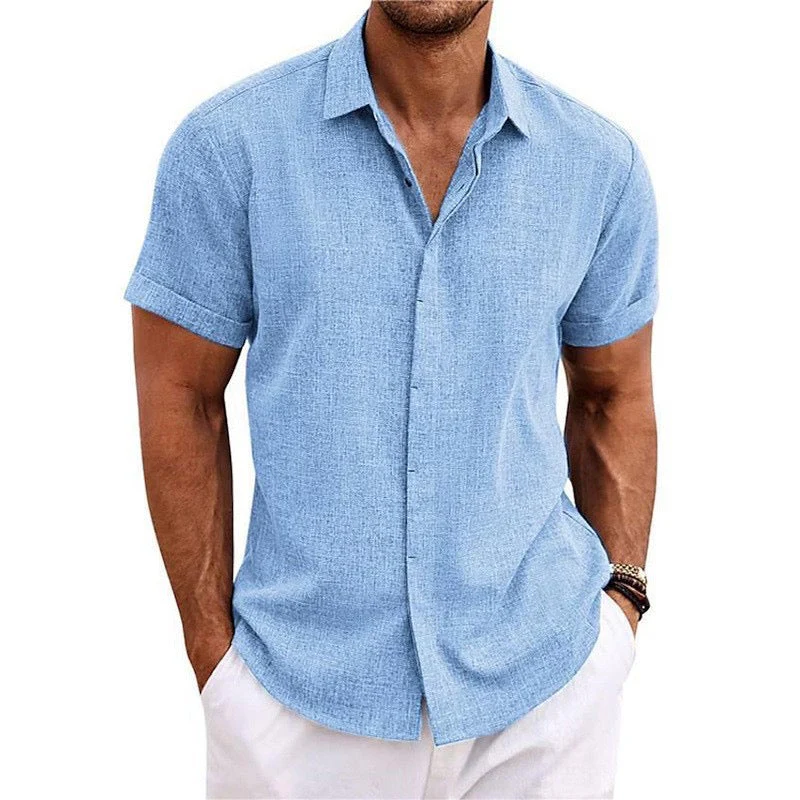 PIETRO Short Sleeve Linen Shirt - Image 4