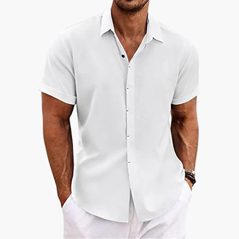 PIETRO Short Sleeve Linen Shirt - Image 6