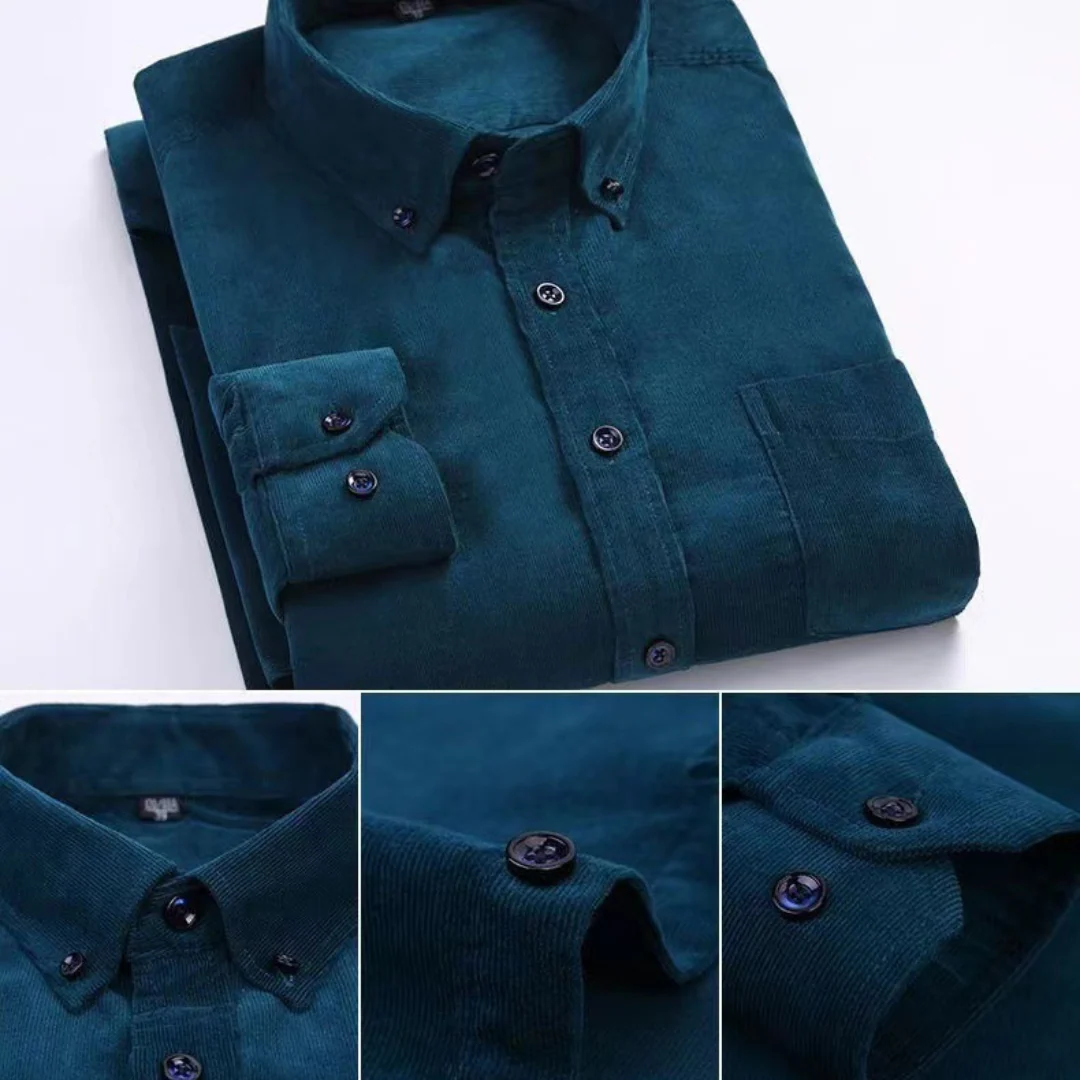 Renzo Pure Corduroy Cotton Shirt - Image 12