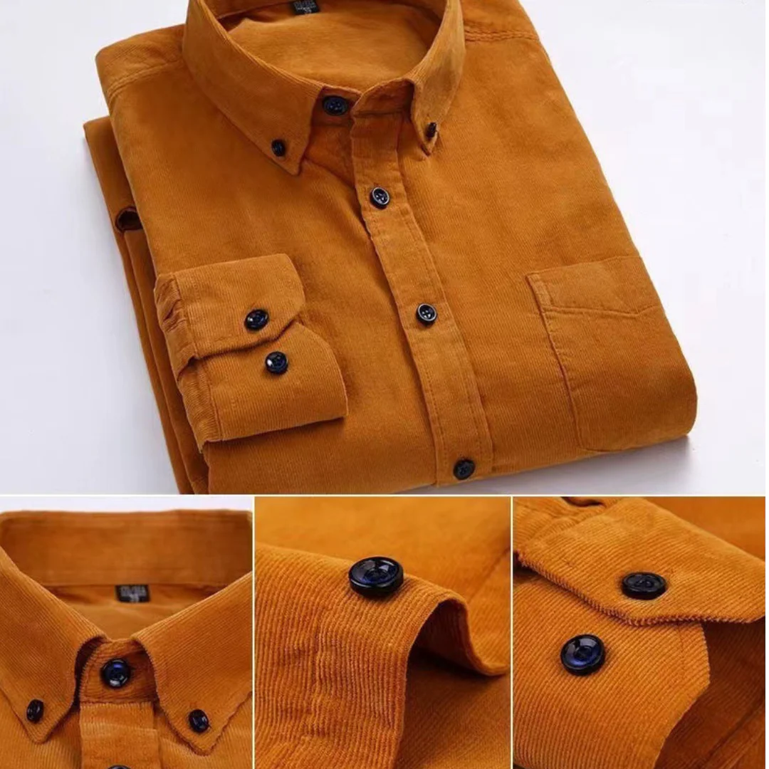 Renzo Pure Corduroy Cotton Shirt - Image 3