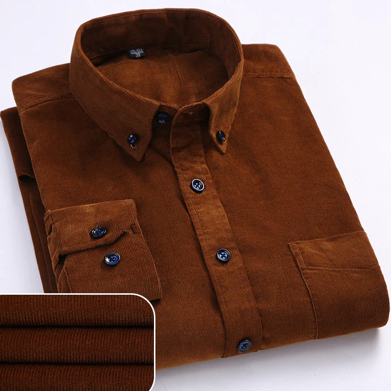Renzo Pure Corduroy Cotton Shirt - Image 4