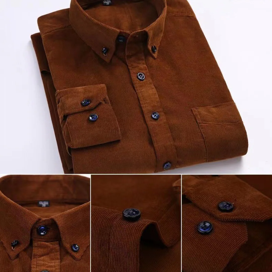 Renzo Pure Corduroy Cotton Shirt - Image 5