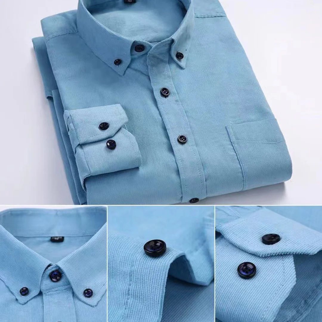 Renzo Pure Corduroy Cotton Shirt - Image 7