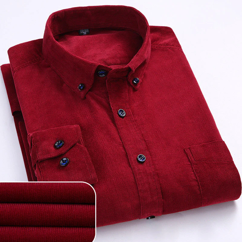 Renzo Pure Corduroy Cotton Shirt - Image 8