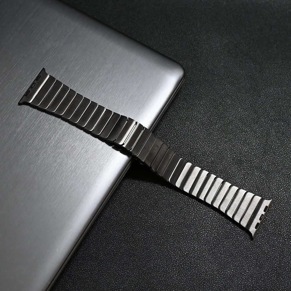 Renzo Stainless Steel Link Apple Watch Band - Image 10