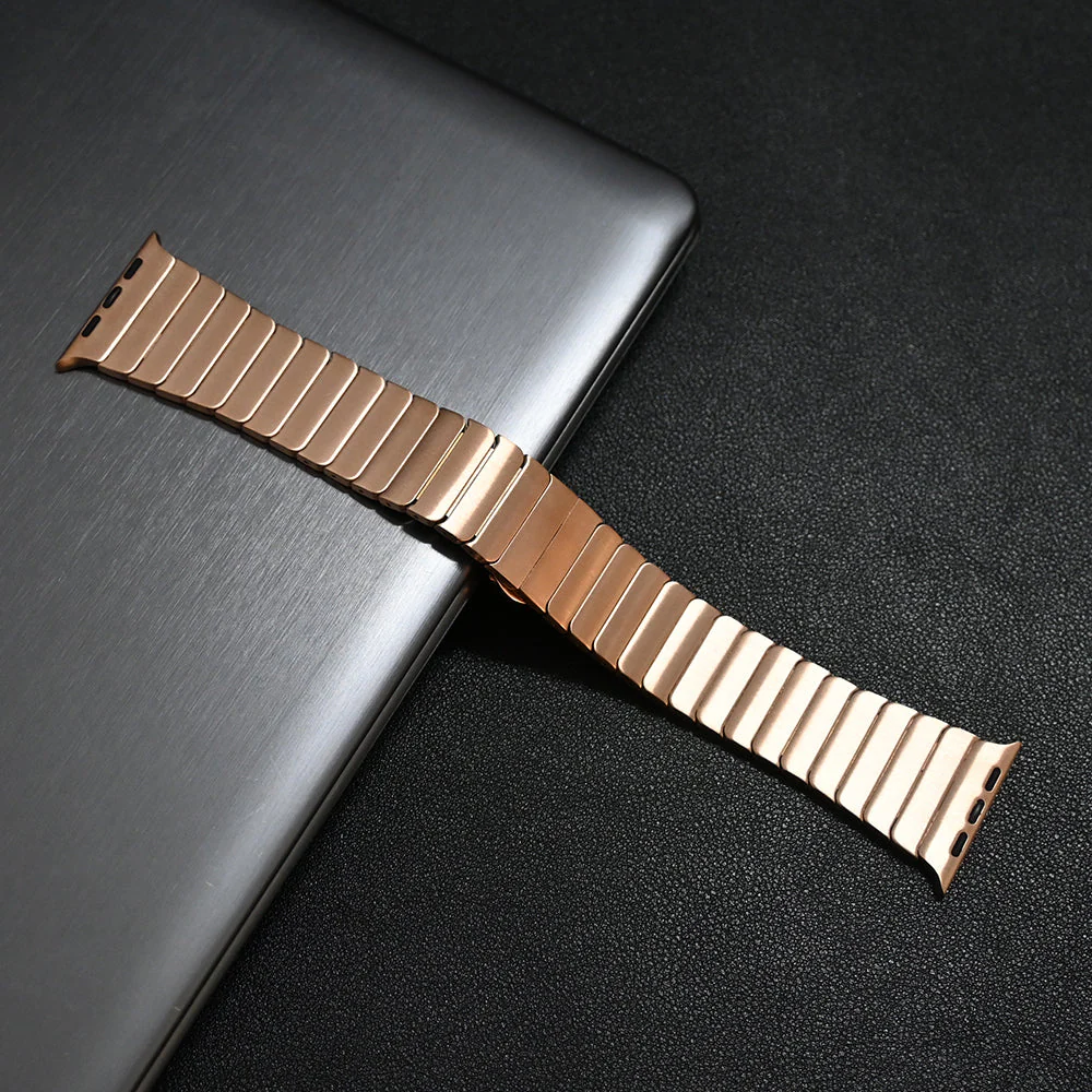 Renzo Stainless Steel Link Apple Watch Band - Image 16