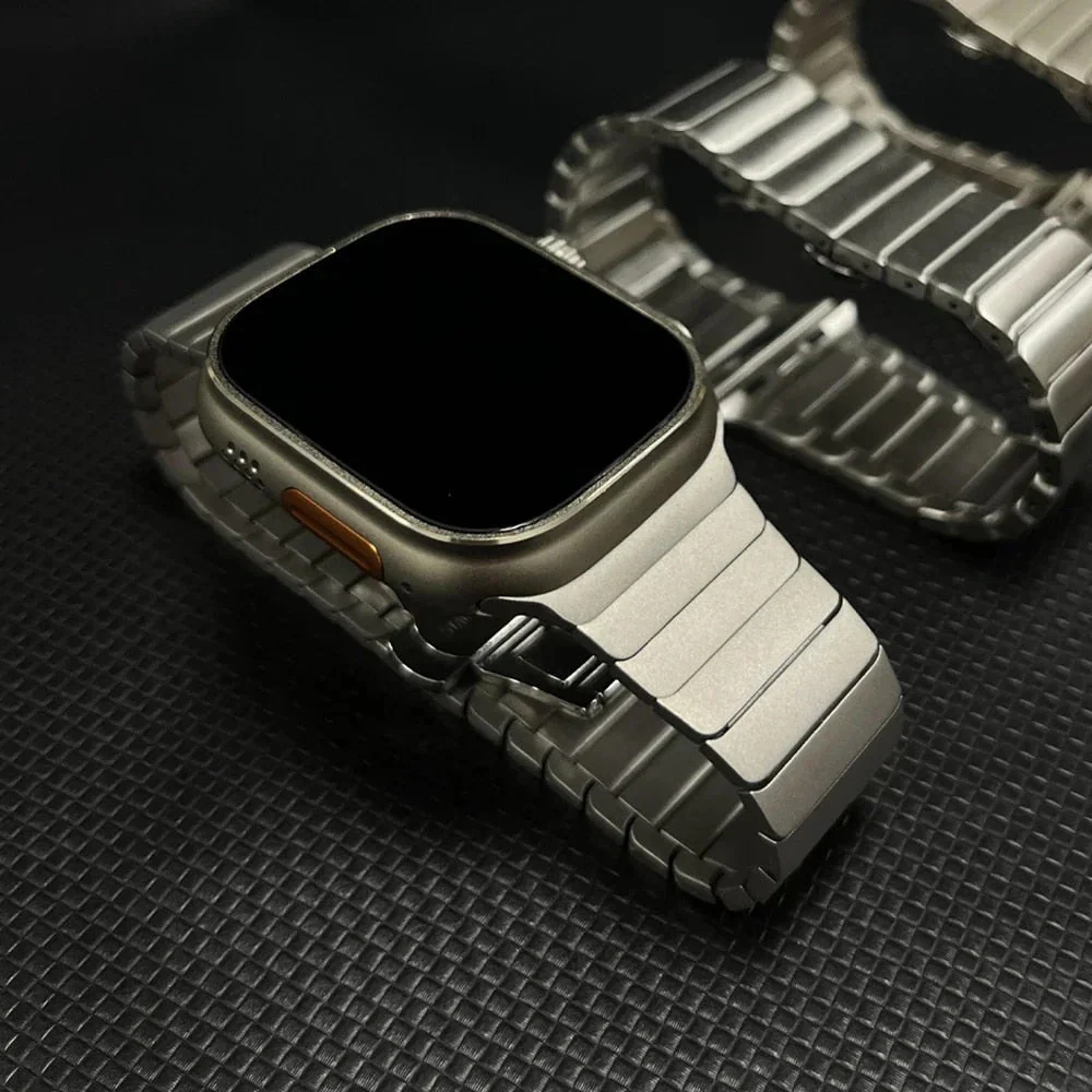 Renzo Stainless Steel Link Apple Watch Band - Image 17