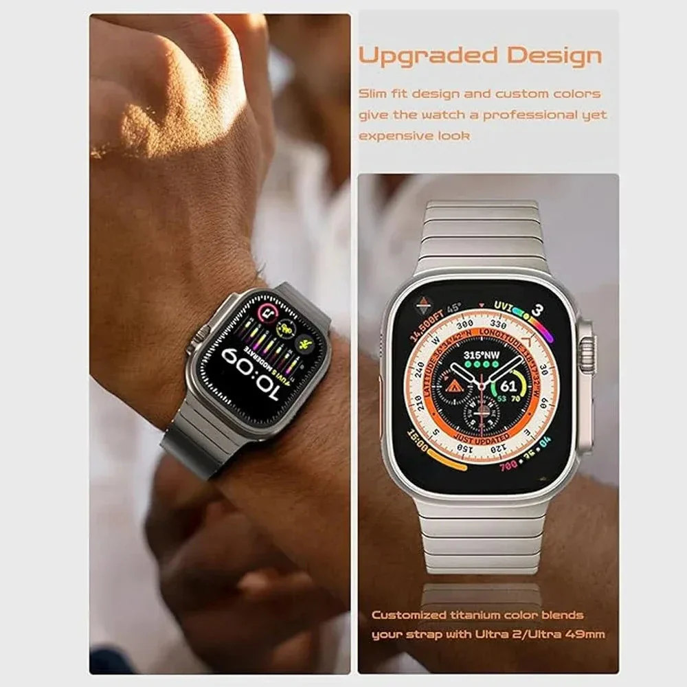 Renzo Stainless Steel Link Apple Watch Band - Image 20