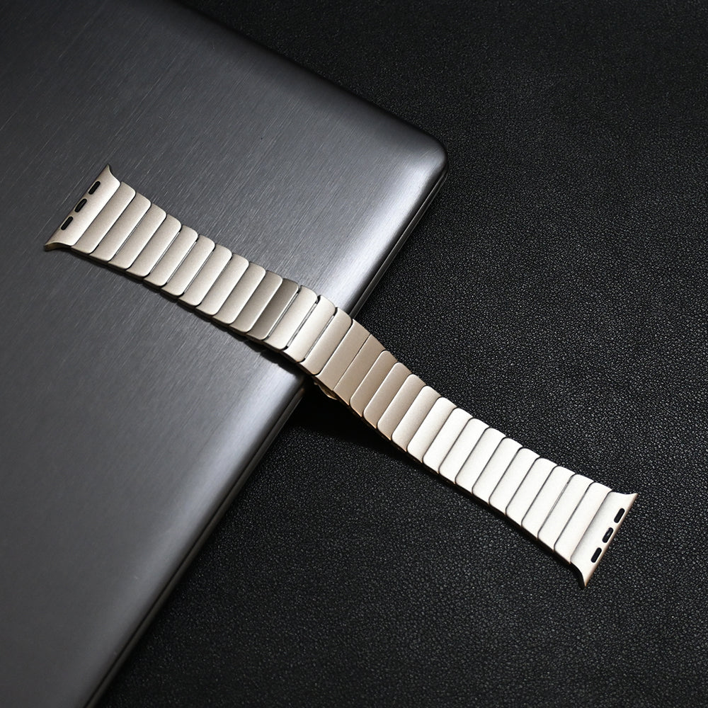 Renzo Stainless Steel Link Apple Watch Band - Image 6