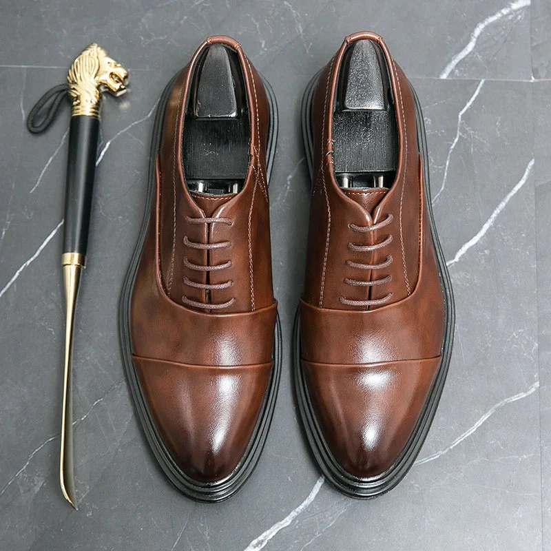 Richmond Leather Oxford Shoes - Image 3