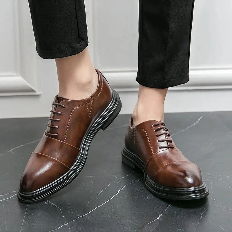 Richmond Leather Oxford Shoes - Image 6