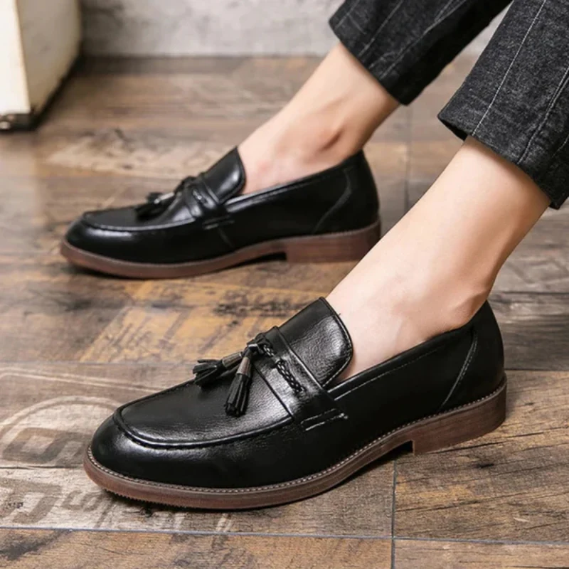Richmond Leather Tassel Loafers - Image 11