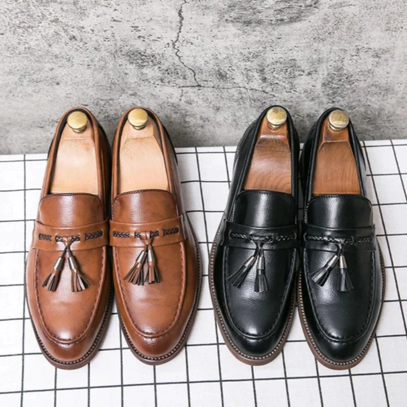 Richmond Leather Tassel Loafers - Image 14