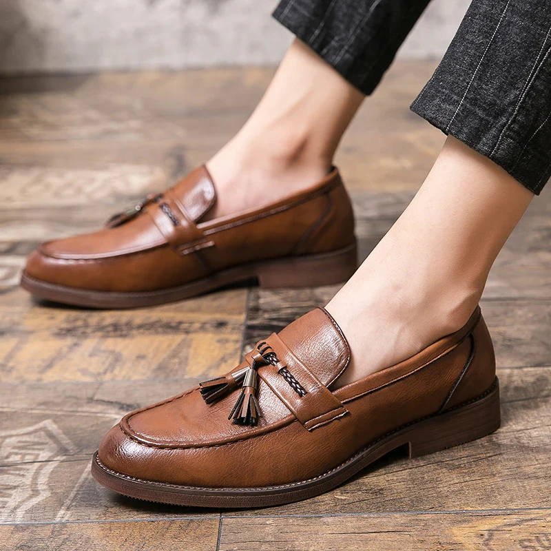 Richmond Leather Tassel Loafers - Image 4