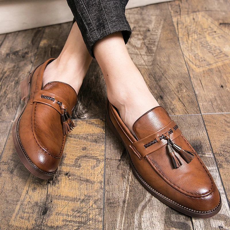 Richmond Leather Tassel Loafers - Image 5