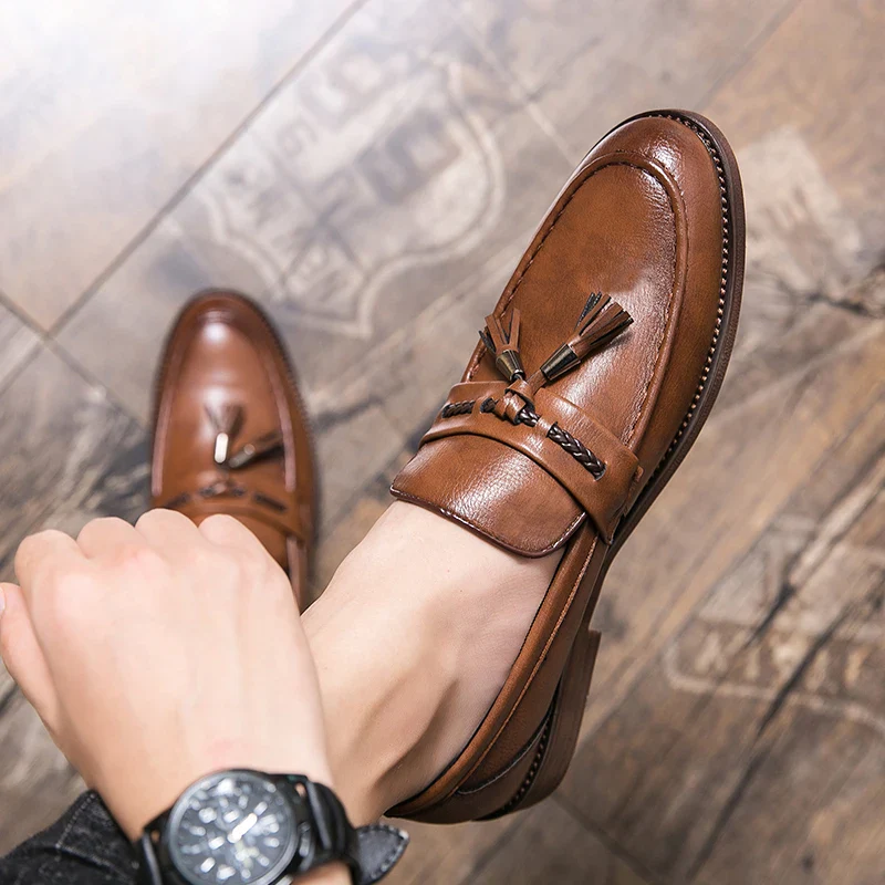 Richmond Leather Tassel Loafers - Image 7