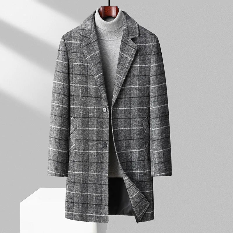 Richmond Plaid Wool Overcoat - Image 3