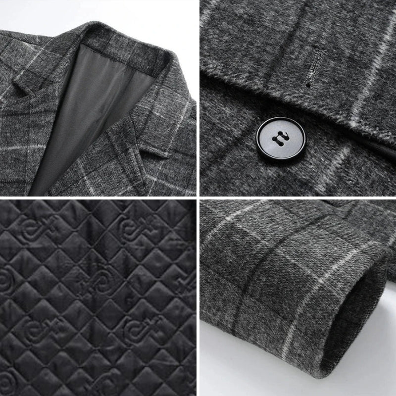 Richmond Plaid Wool Overcoat - Image 6