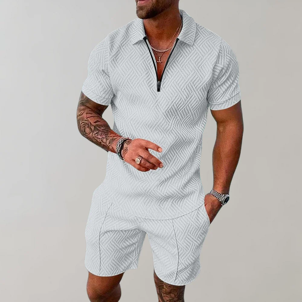 Ryan Textured Zip Polo Set - Image 4