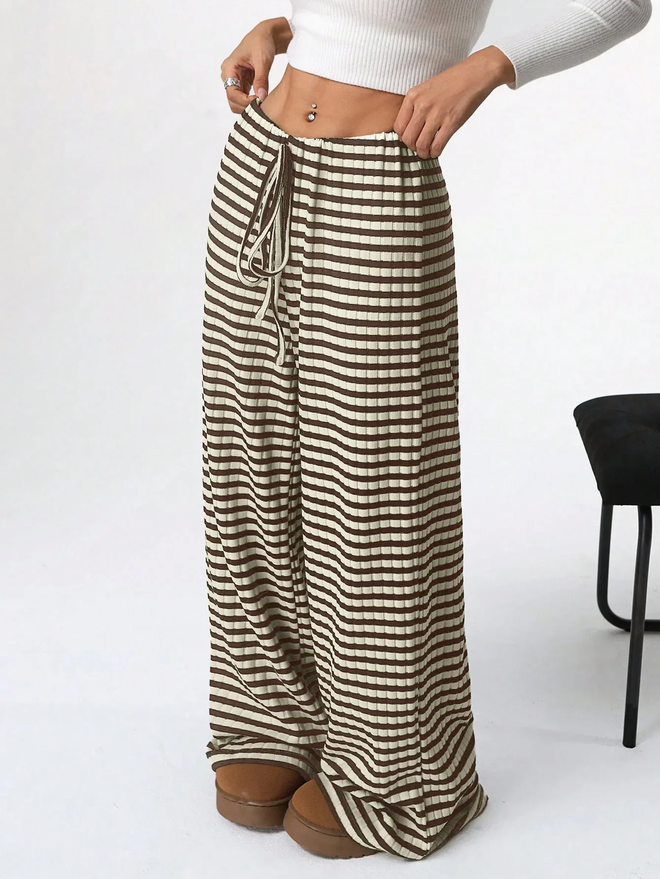 Clara Woods Striped Lounge Pants - Image 5