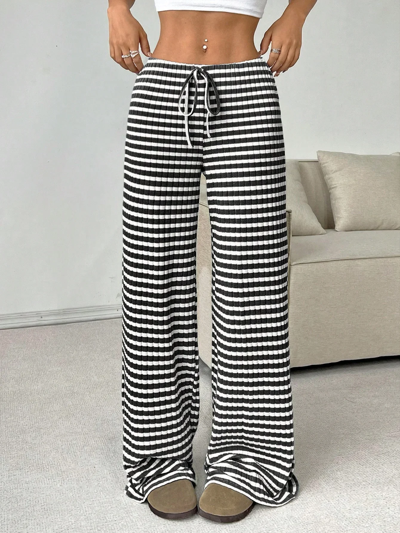 Clara Woods Striped Lounge Pants - Image 7