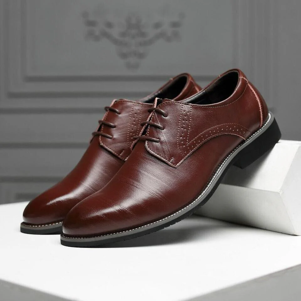 Sernano Genuine Leather Oxford Shoe - Image 7