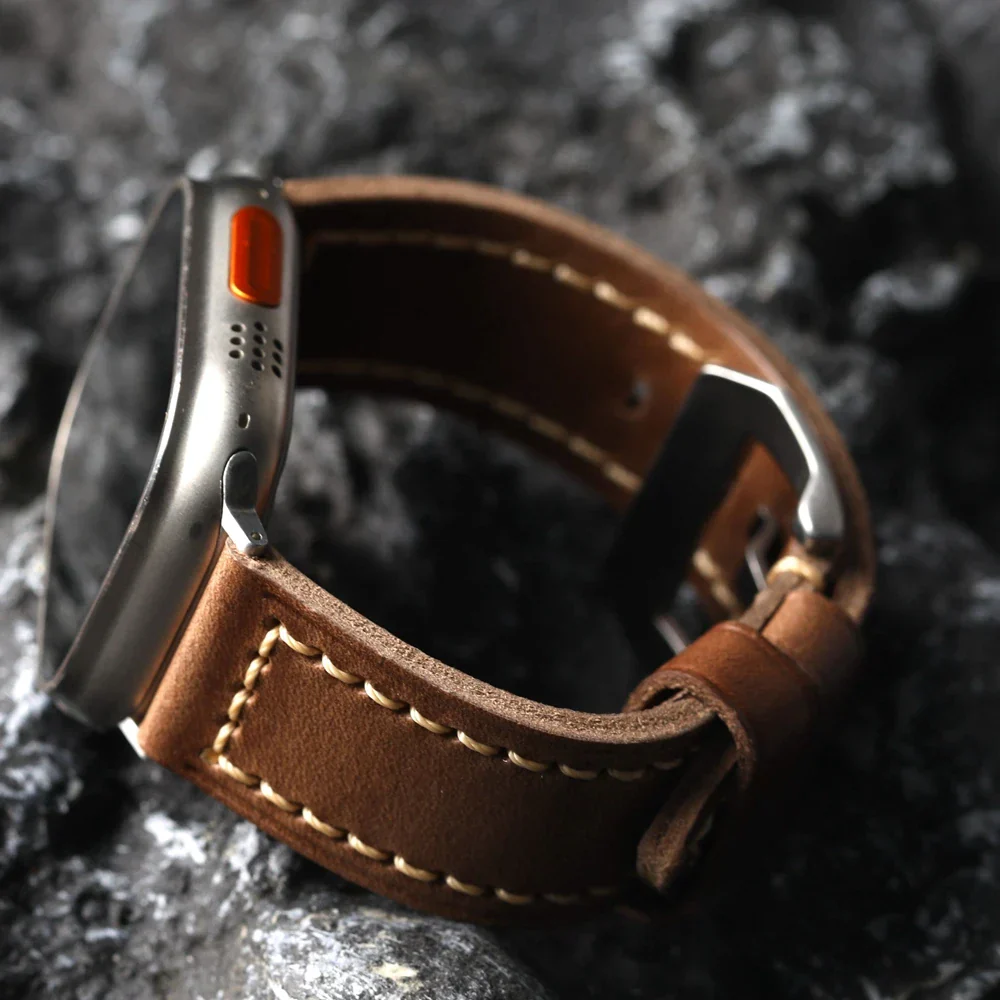 Signature Cowhide Leather Apple Watch Band - Image 5