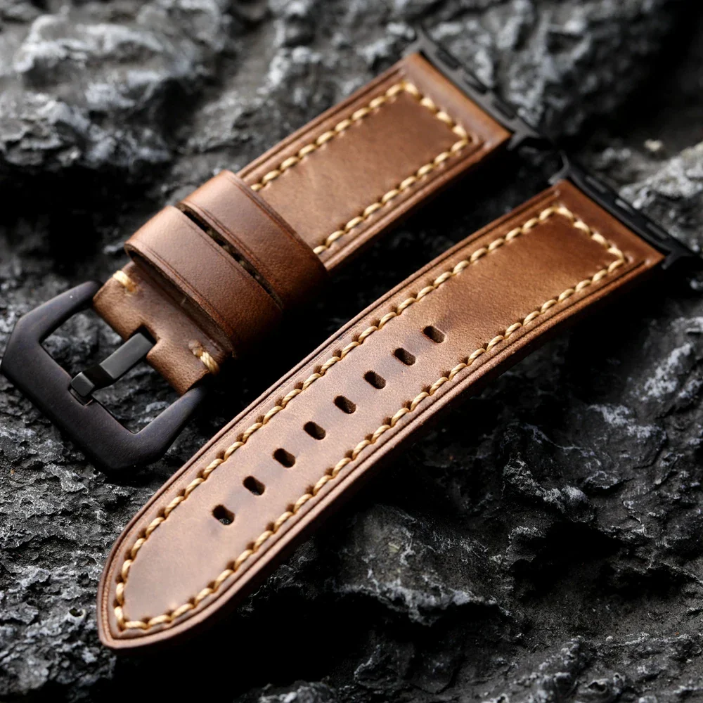 Signature Cowhide Leather Apple Watch Band - Image 7