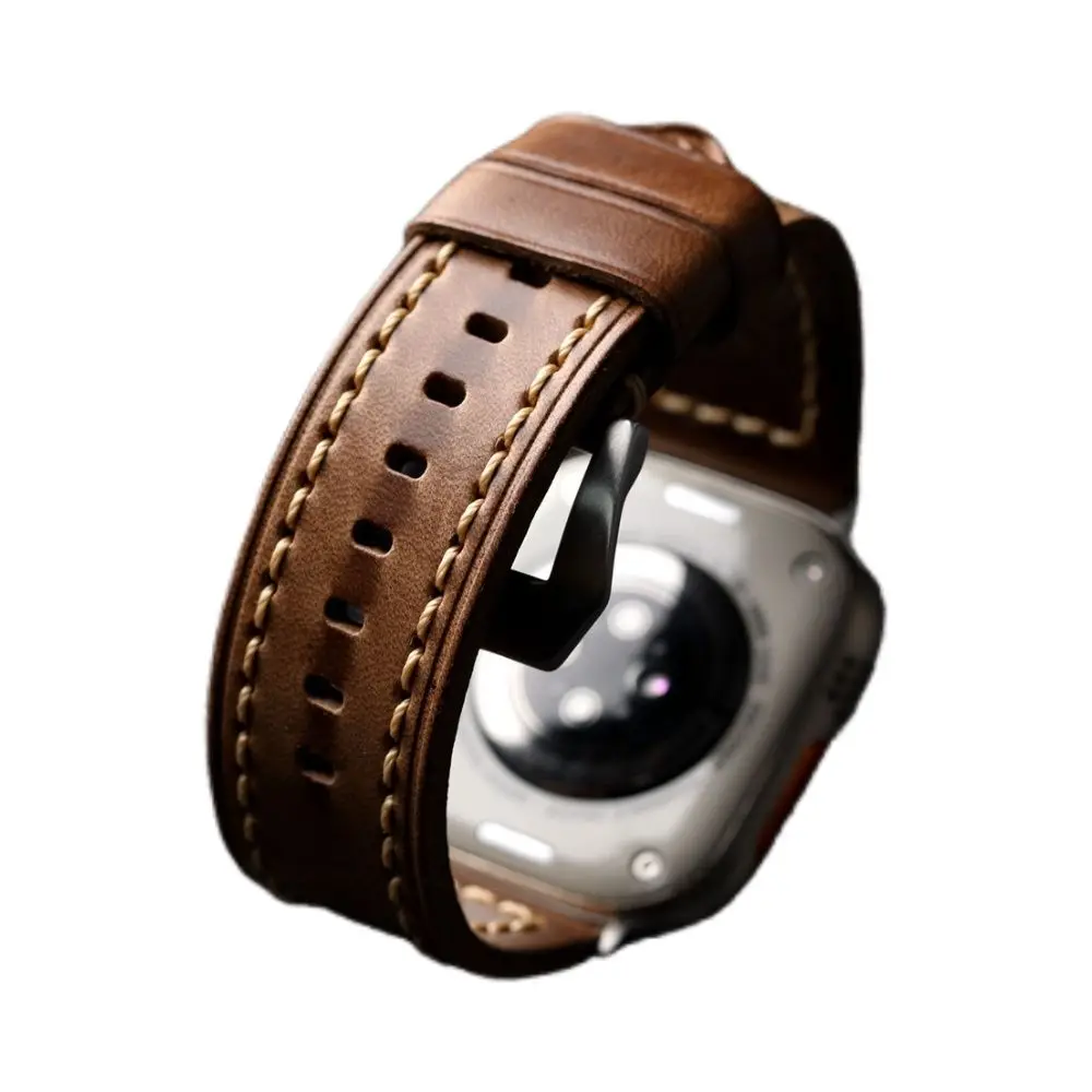 Signature Cowhide Leather Apple Watch Band - Image 8