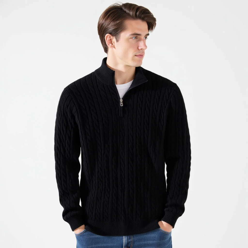 St. Vincent Zipped Cable Sweater - Image 10