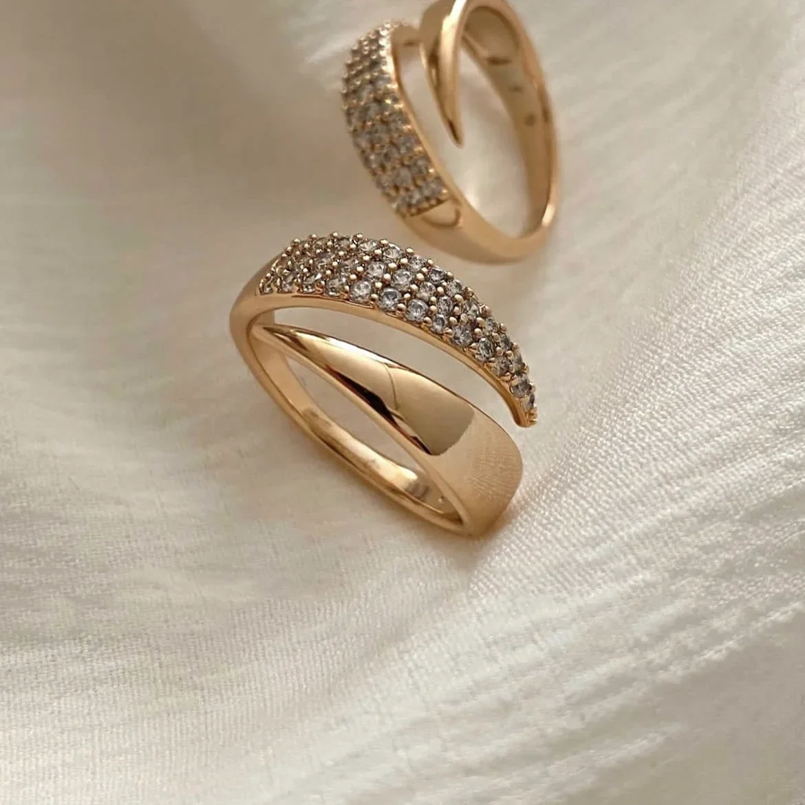 Stainless Steel 18 K Gold Rings for Women - Image 3