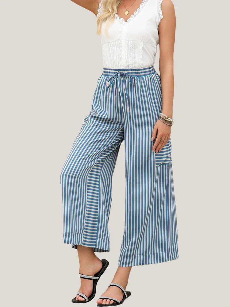 The Solara Stripe Wide Leg Pants - Image 3