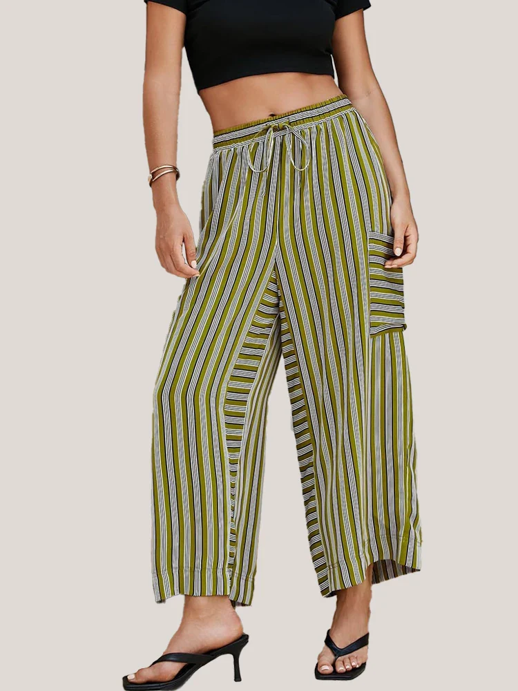 The Solara Stripe Wide Leg Pants - Image 4