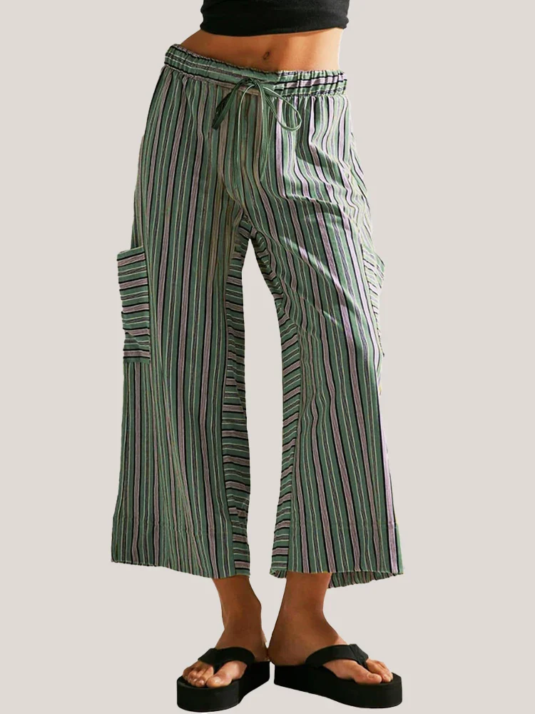 The Solara Stripe Wide Leg Pants - Image 5