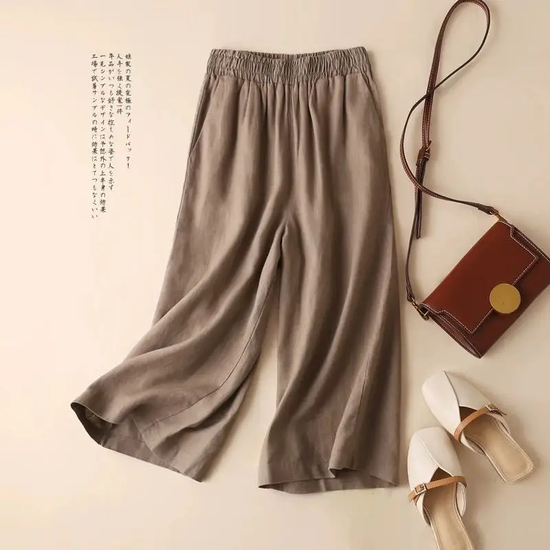 Theresa Wide-leg Linen Pants - Image 3