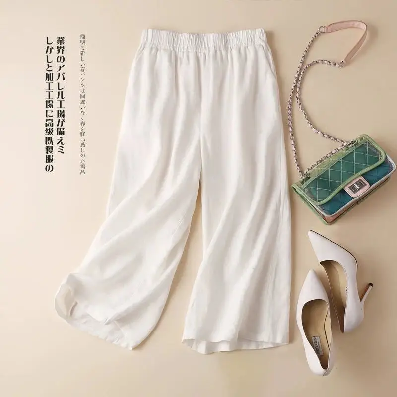Theresa Wide-leg Linen Pants - Image 4