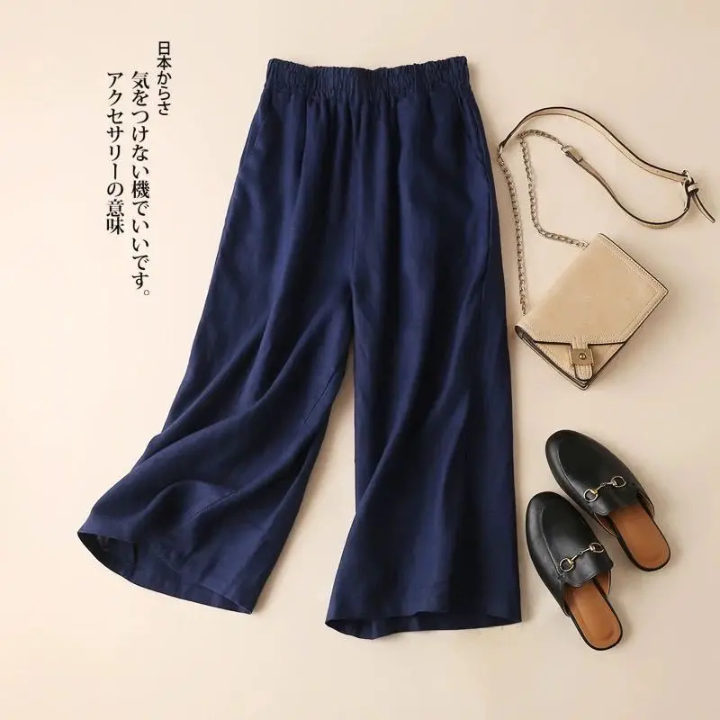 Theresa Wide-leg Linen Pants - Image 5
