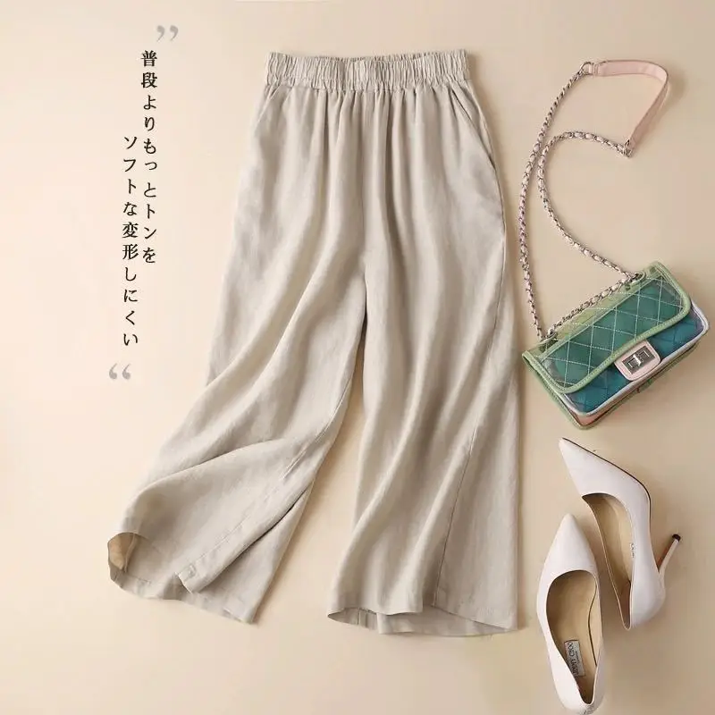 Theresa Wide-leg Linen Pants - Image 6
