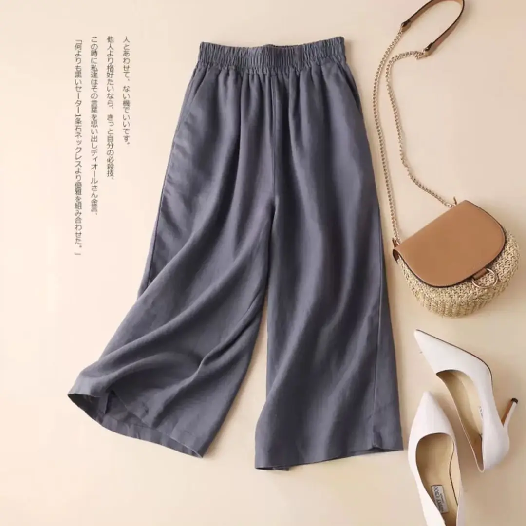 Theresa Wide-leg Linen Pants - Image 7