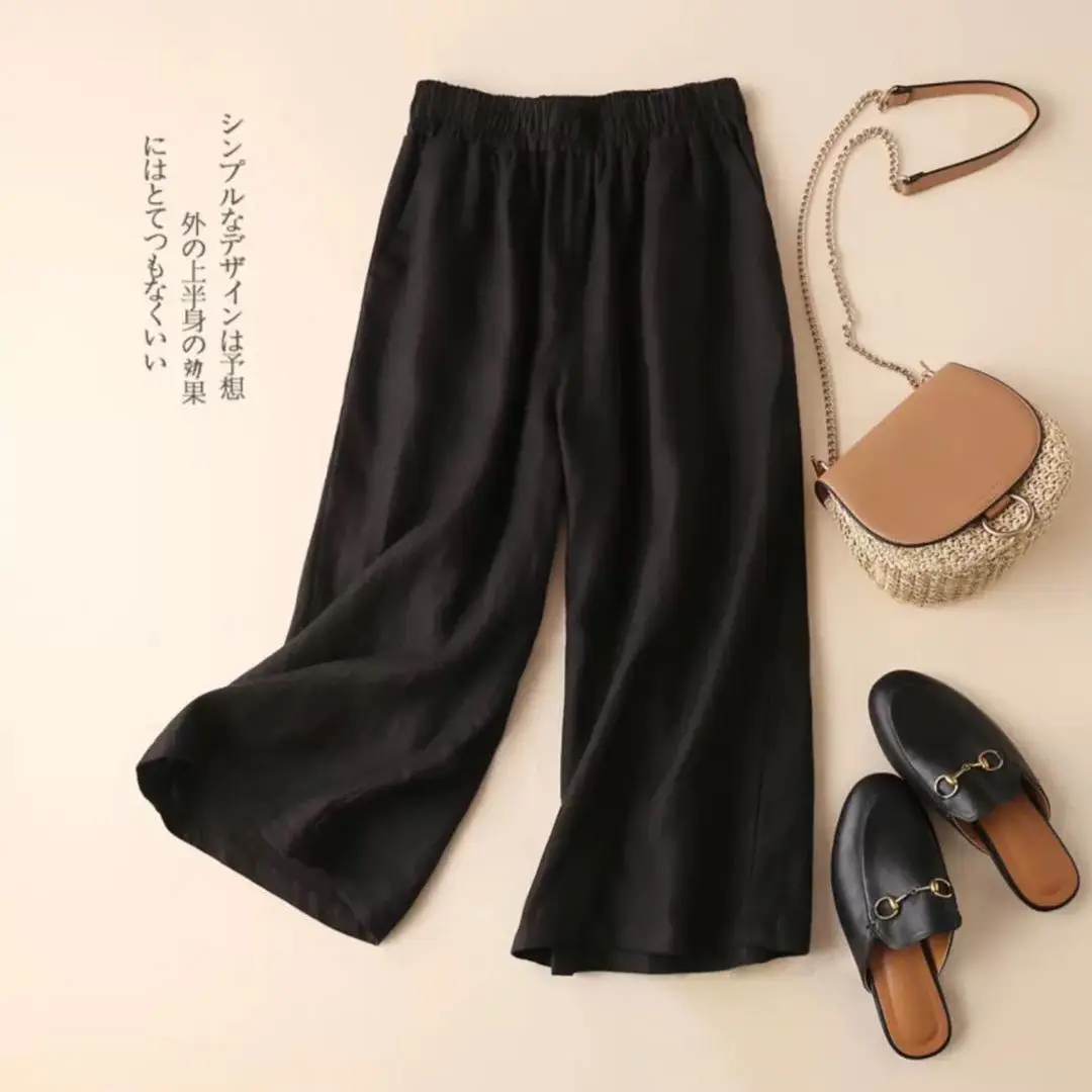 Theresa Wide-leg Linen Pants - Image 8